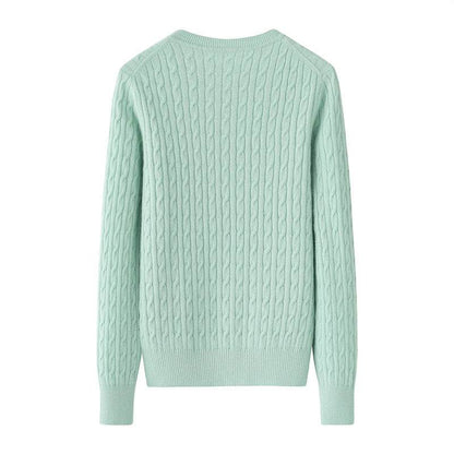 Round Neck Sweater Women's Pure Cashmere Sweater MuddyStock