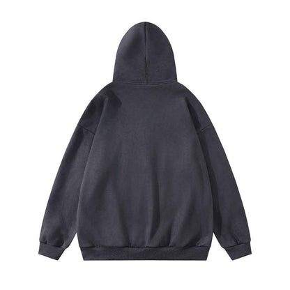 Design Patch Letter Hooded Loose Coat Men's Sweater MuddyStock