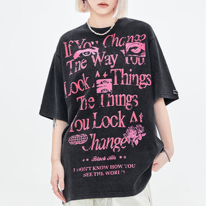 Retro Street Clothing Short Sleeve T-shirt For Men And Women MuddyStock