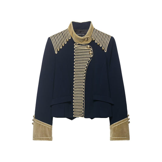 Military Parade Band Gold Braided Cropped Jacket All Products