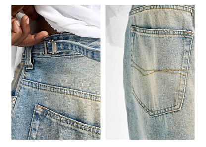 Men's Summer Retro Loose Fitting Denim Shorts MuddyStock