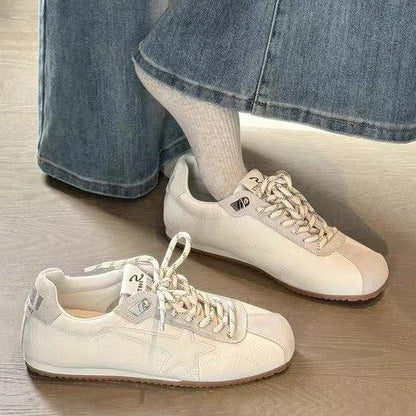 Women's Metallic Silver Retro Dexter Sneakers Beige