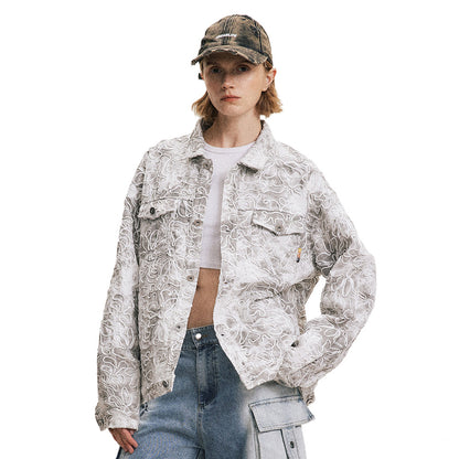 Tie-dye Gradient Loose Jacket Men's And Women's High Street All Products