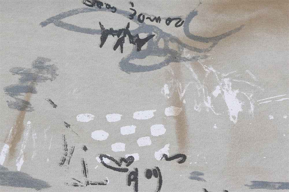 Hand Painted Graffiti Worn Jeans For Men null