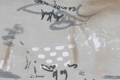 Hand Painted Graffiti Worn Jeans For Men null