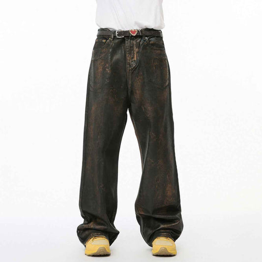 Waste Soil Wind Reverse Pocket Personality Jeans MuddyStock