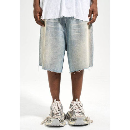 Men's Summer Retro Loose Fitting Denim Shorts MuddyStock