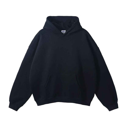 Loose Fleece Trendy Drop Shoulder Hoodie For Men And Women Black MuddyStock