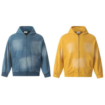 Waste Soil Tie-dyed Washed Hoodie For Men null