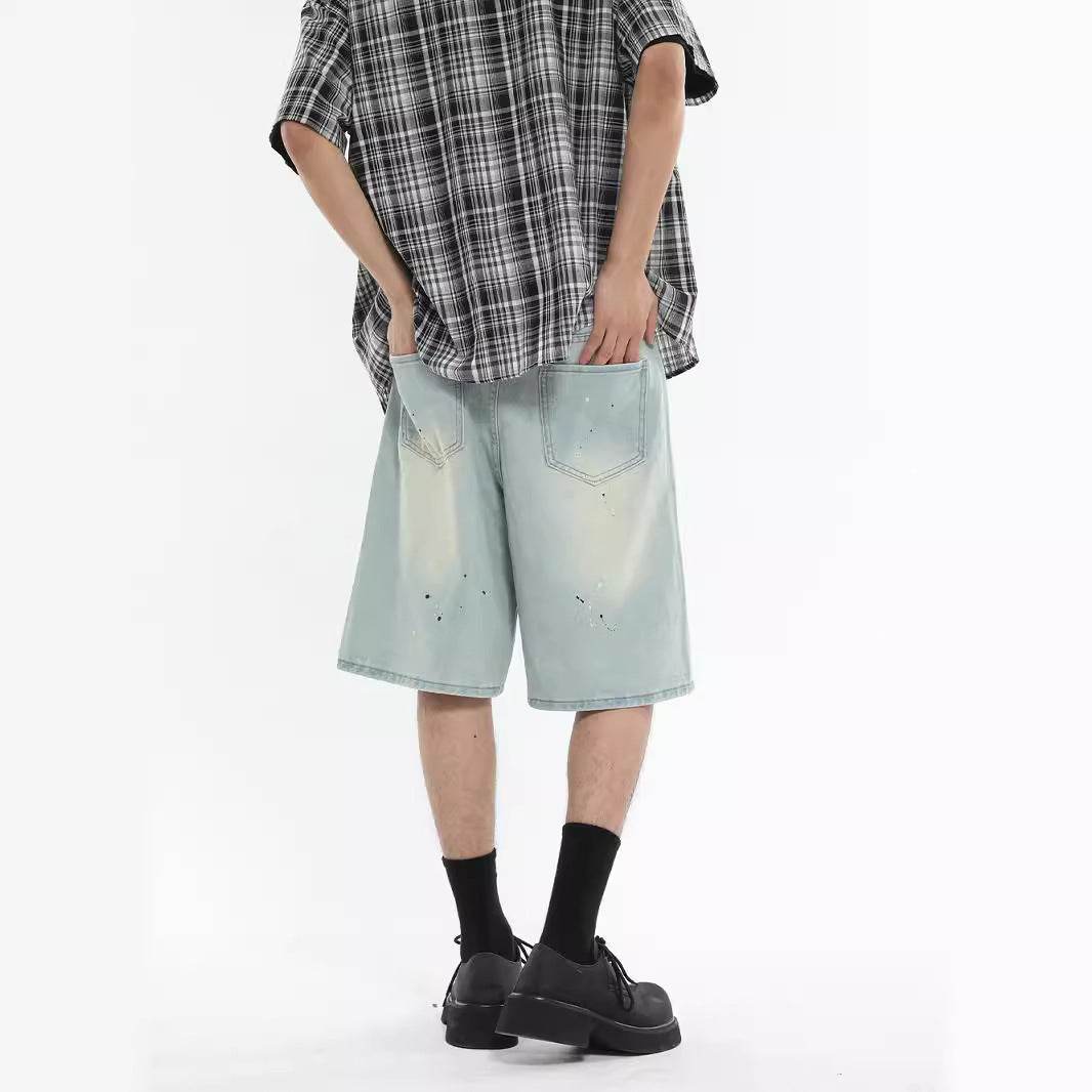 High Street Denim Shorts Loose For Men MuddyStock