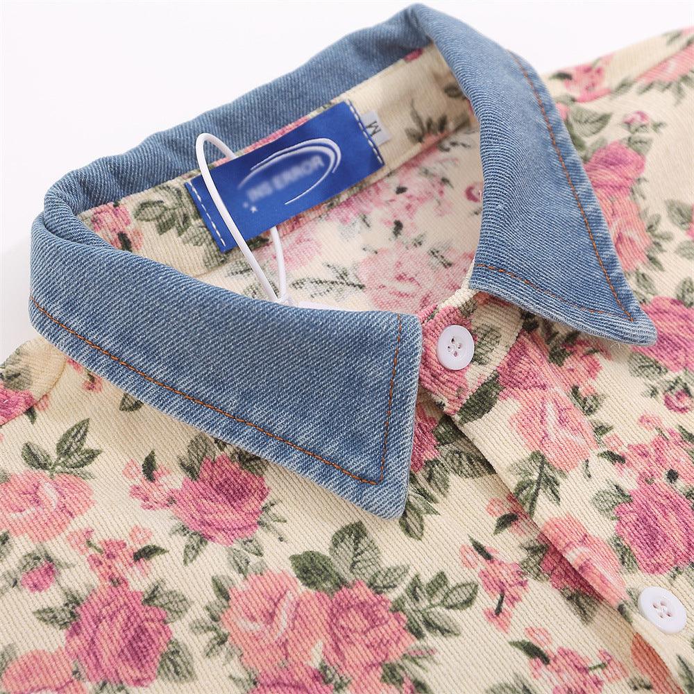 Floral Print Long Sleeve Shirt For Women All Products