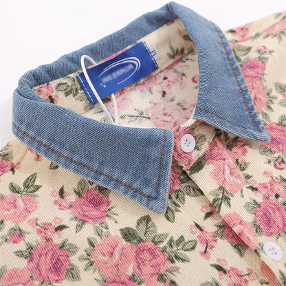 Floral Print Long Sleeve Shirt For Women All Products