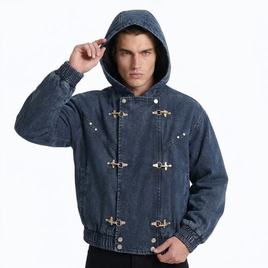 Old Metal Buckle Hoodie For Men | MuddyStock Originals