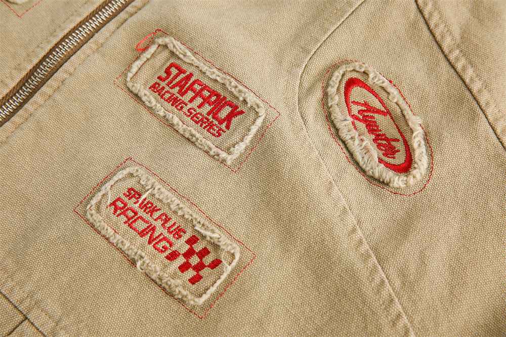 American Retro Workwear Canvas Jacket For Men And Women MuddyStock
