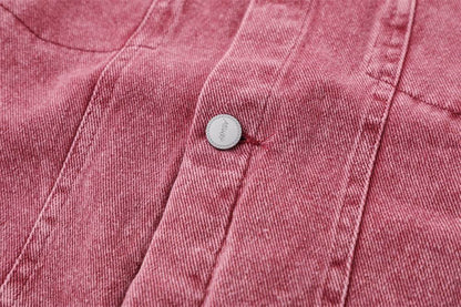 Stitching Edging Denim Jacket For Women MuddyStock