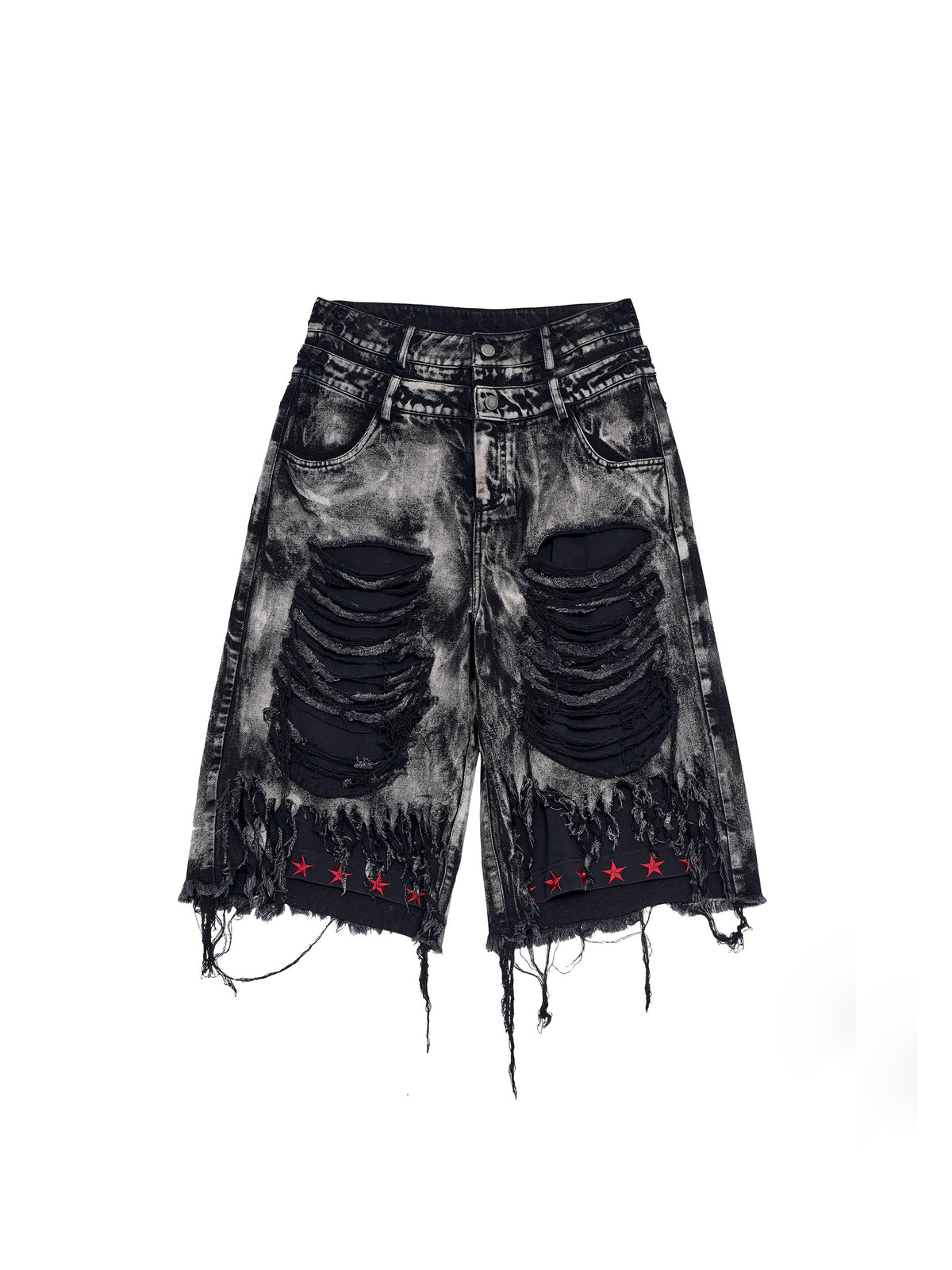 Mens Cropped Denim Jeans Black