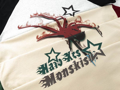 Spider Raglan Sleeve Short Sleeve T-shirt For Men And Women MuddyStock