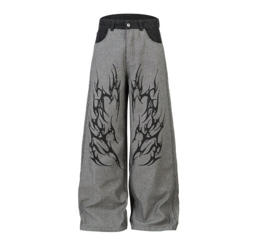 Men's American Style High Street Wide Leg Denim Jeans