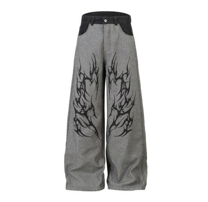 Men's American Style High Street Wide Leg Denim Jeans