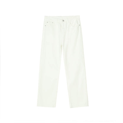 Men's Casual All-matching Loose Japanese Style Casual Trousers White MuddyStock