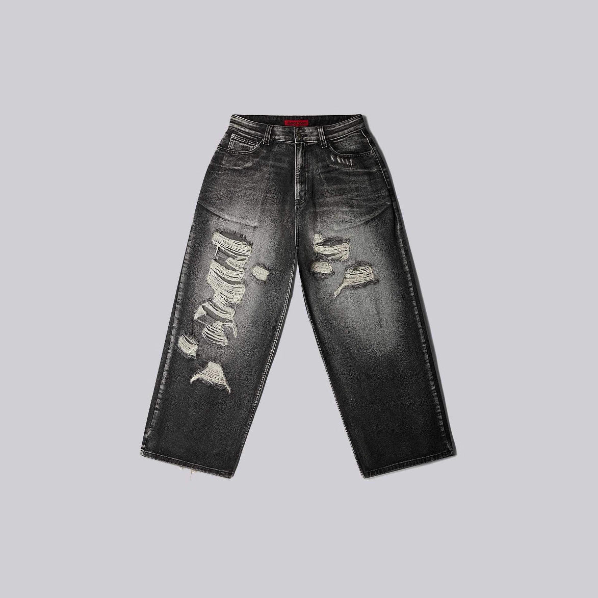 Women's Retro High-Street Streetwear Straight-Leg Jeans MuddyStock All Products