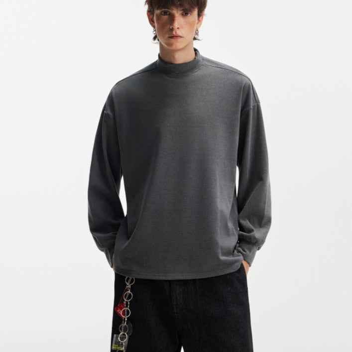 Long-sleeved Sweatshirt For Autumn And Winter Dark Gray null