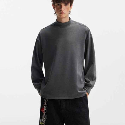 Long-sleeved Sweatshirt For Autumn And Winter Dark Gray null
