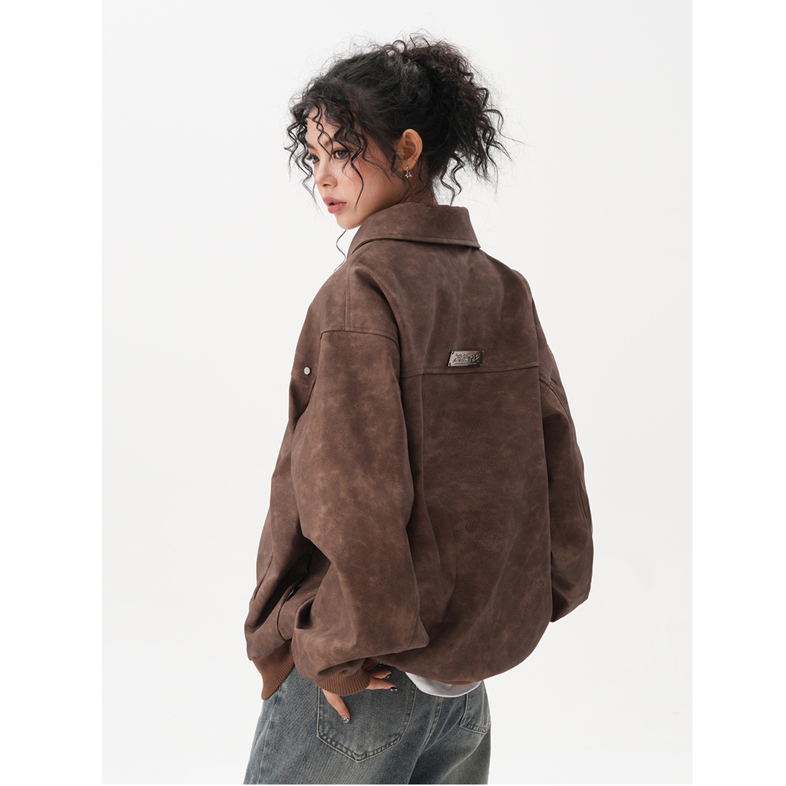 Retro Brown Coat For Women MuddyStock