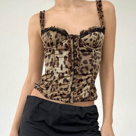 Women's Leopard Print Vest MuddyStock