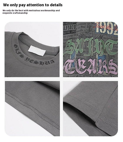 American Retro Graffiti Short Sleeve For Men MuddyStock