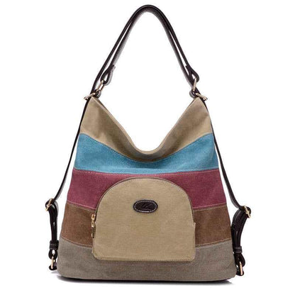 Canvas Women Messenger Bag Khaki null