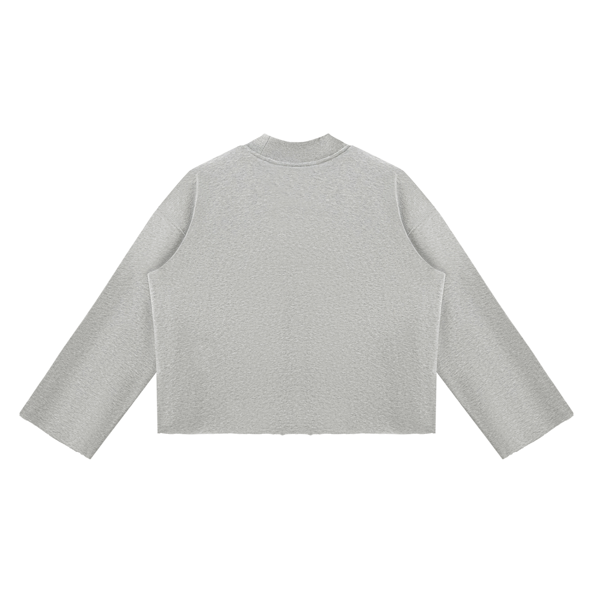 Mock Neck Raw Edge Boxy Sweatshirt For Men| MuddyStock Originals