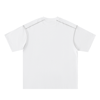 Oversized Contrast-Stitched Cotton Tee For Men | MuddyStock Originals