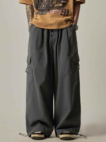 Men's Trendy Design All-match Loose Straight Wide-leg Pants MuddyStock