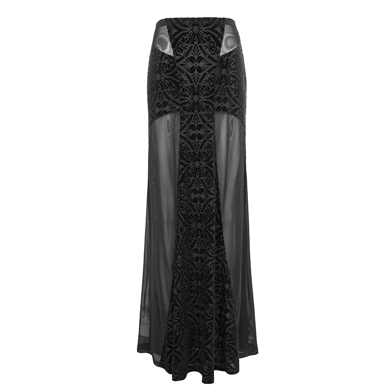 Court Cross-shaped See-through Skirt For Women All Products