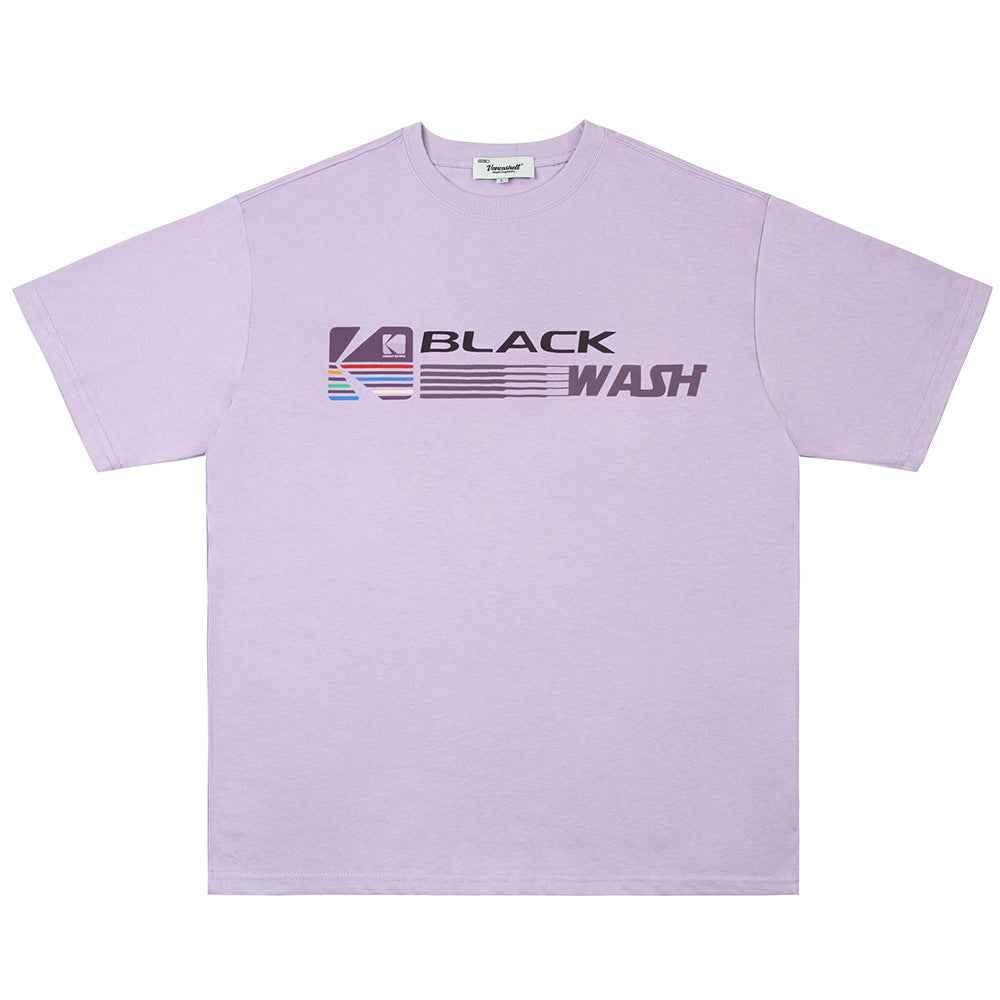 Striped Pattern Printed Short-sleeved T-shirt For Men Purple null