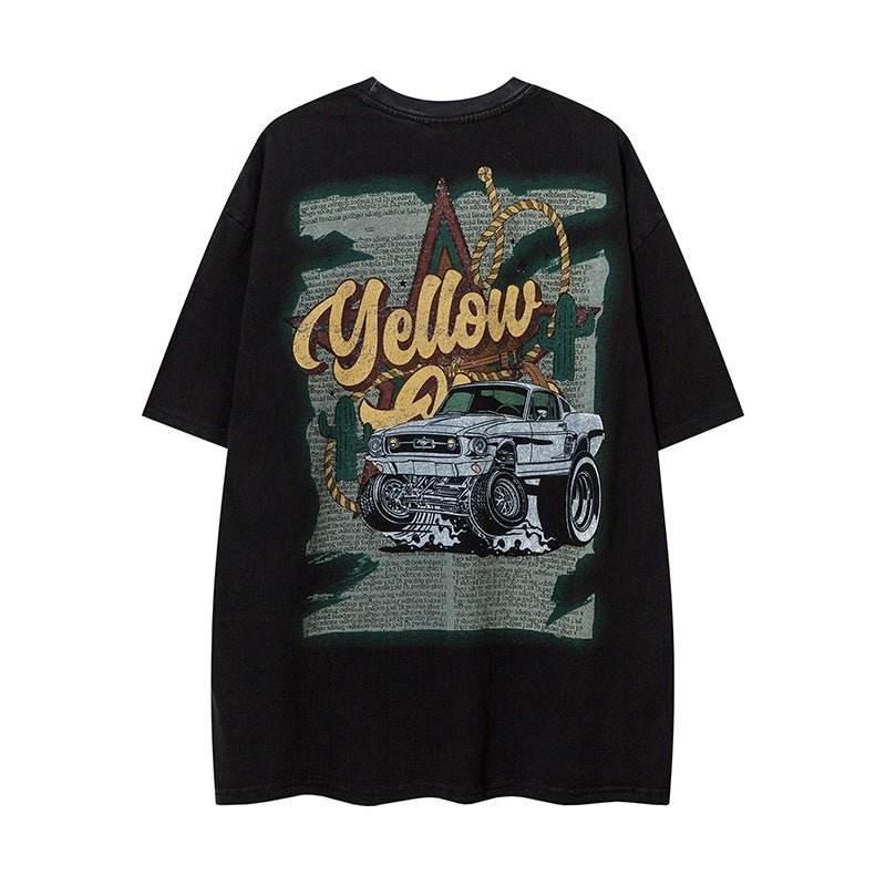 Fashion Cartoon Car Printed Men's T-shirt MuddyStock