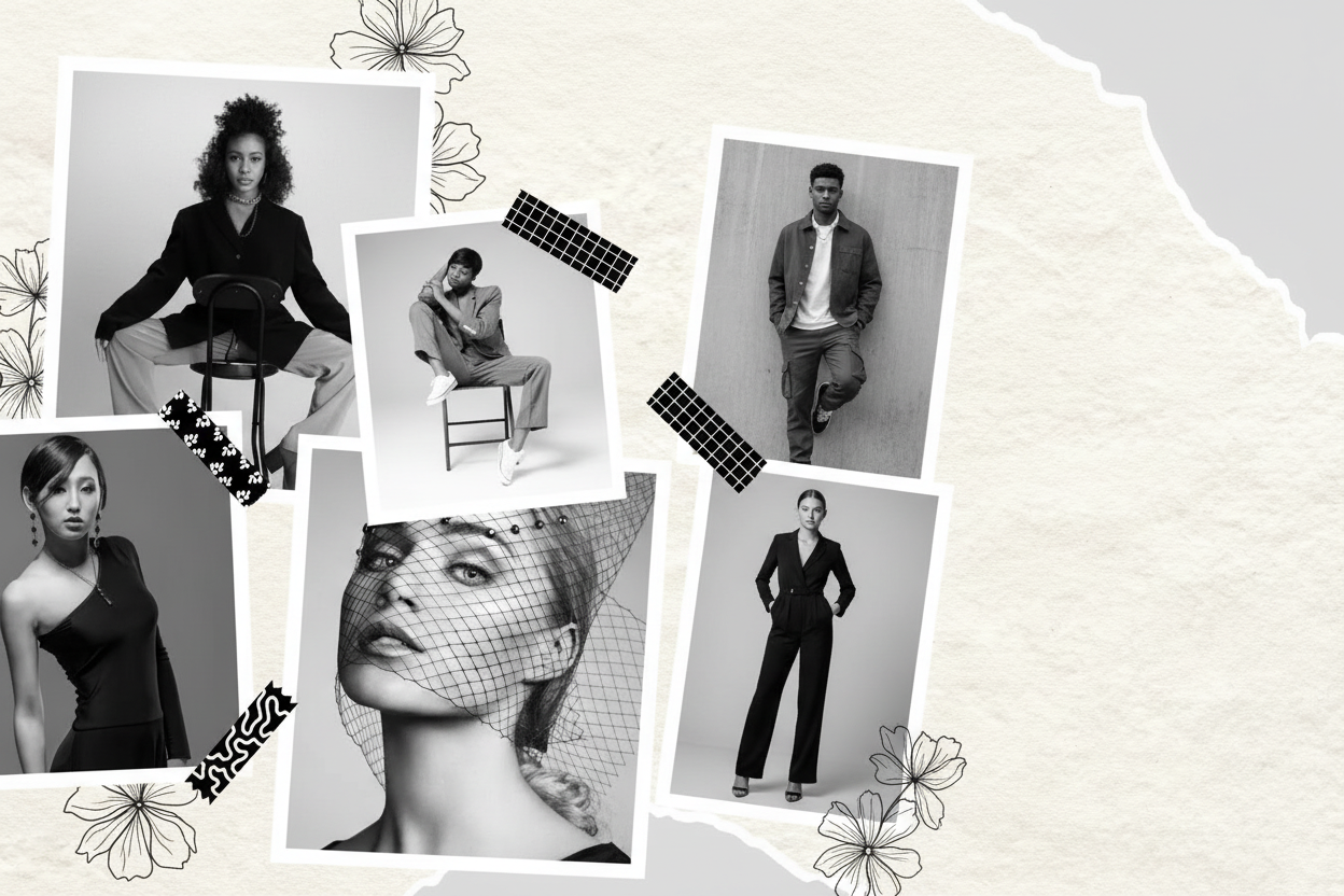 Fashion Collage with Men and Women