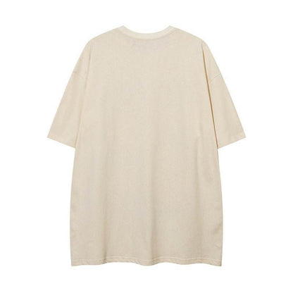 Fashion Graffiti Letter Short Sleeve Women Clothing MuddyStock