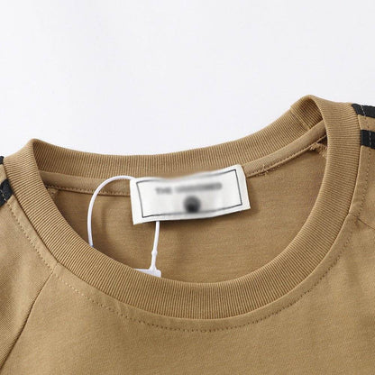 Fashion Letter Patch Embroidered Short Sleeve Men MuddyStock