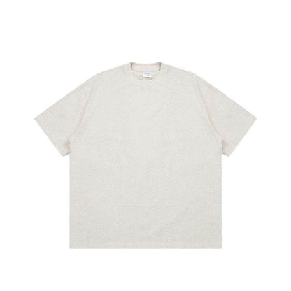 Fashion Solid Color Short Sleeves Oat grey MuddyStock