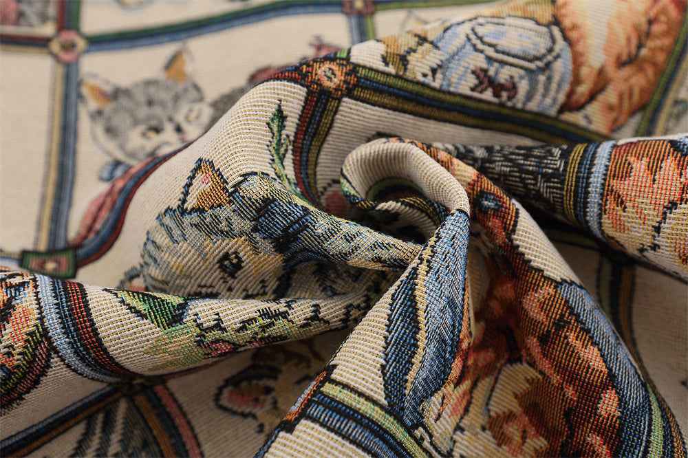 Animal Cat Plaid Lapel Coat For Women MuddyStock