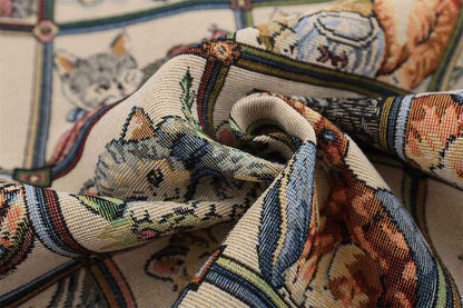 Animal Cat Plaid Lapel Coat For Women MuddyStock