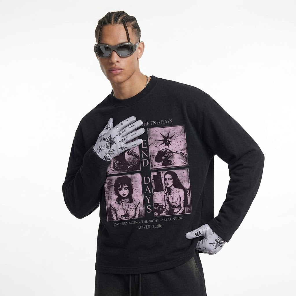 Sunfade Boxy Long Sleeve T-Shirt For Men | MuddyStock Originals