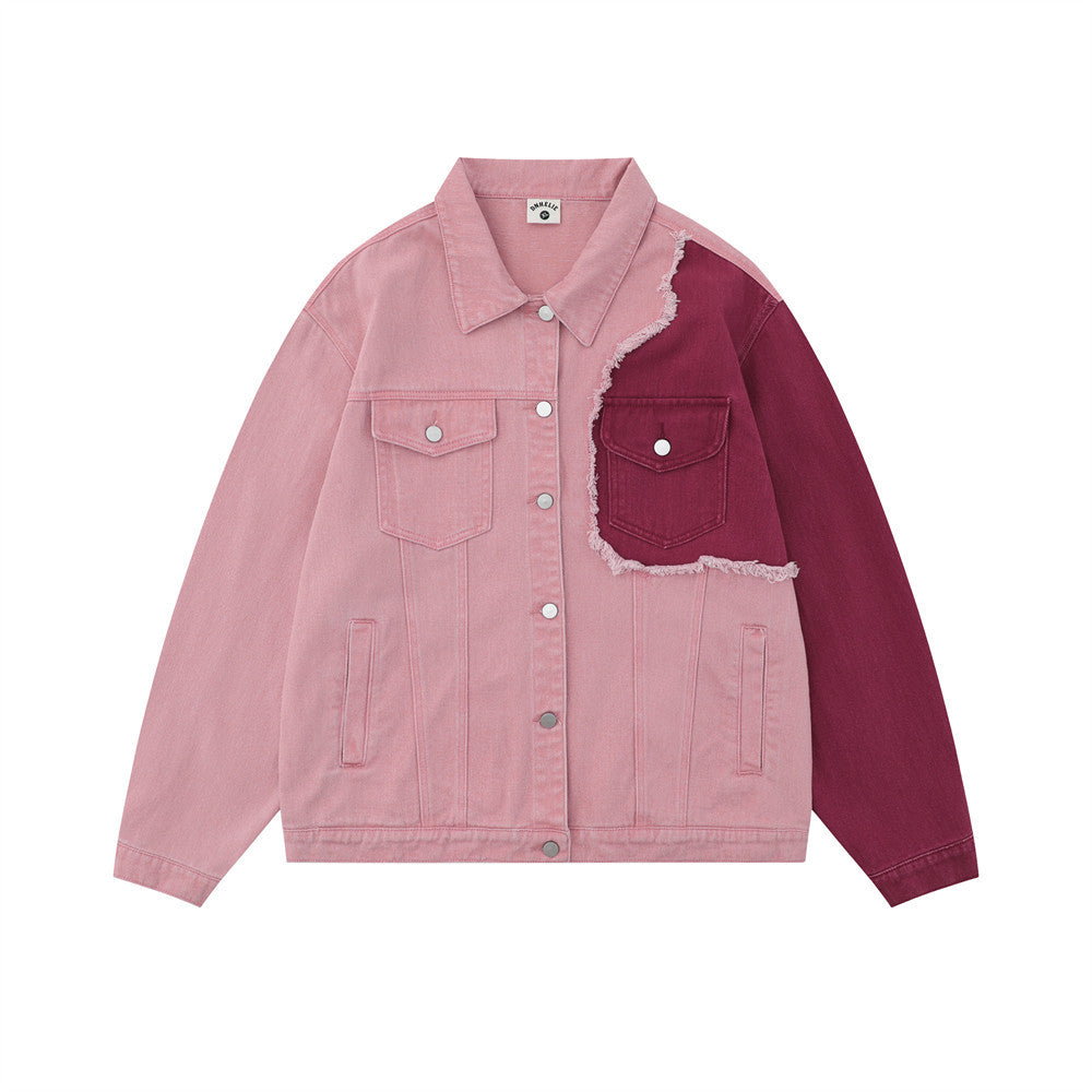 Punk Trendy Color Matching Irregular Jacket For Women MuddyStock null