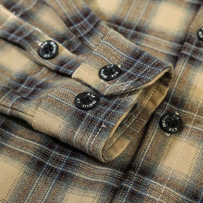 American Retro Plaid Shirt For Men null