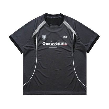 Patchwork Quick-drying T-shirt For Men And Women Dark Gray MuddyStock