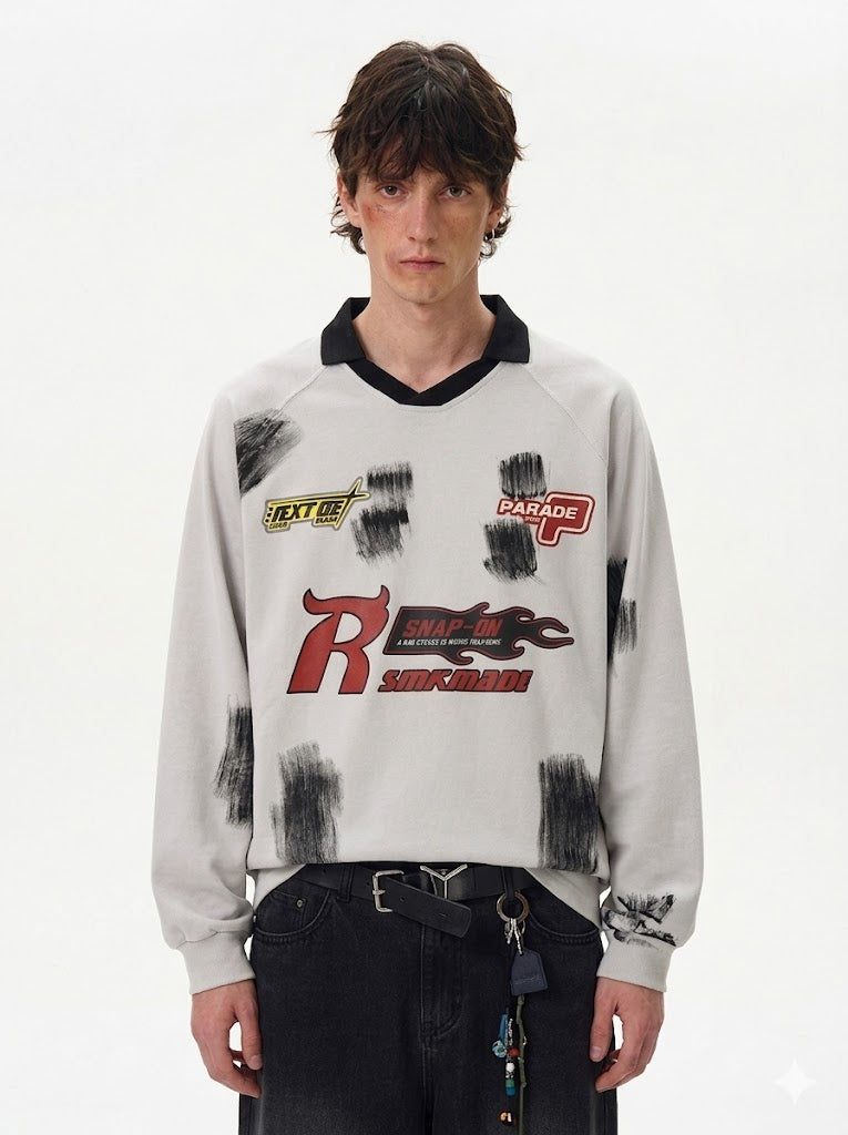 Brush Graffiti Sports Long Sleeve T-shirt For Men | MuddyStock Originals eprolo