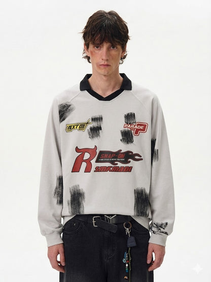 Brush Graffiti Sports Long Sleeve T-shirt For Men | MuddyStock Originals eprolo