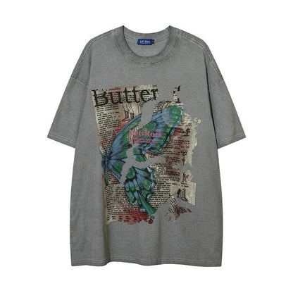 Short Sleeve Men Clothing Summer Fashion For Men And Women Gray MuddyStock
